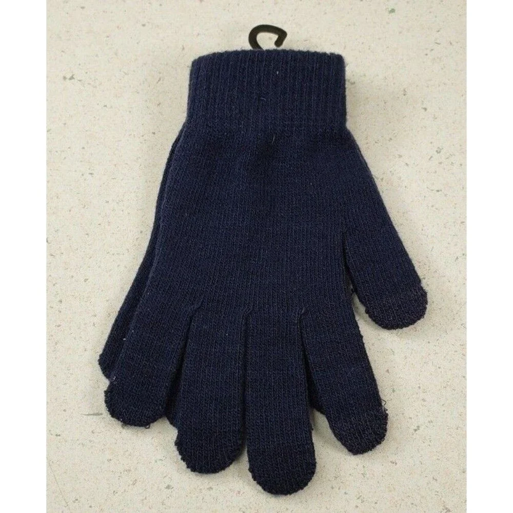Winter Essentials Unisex One Size Blue Texting Elongated Gloves New